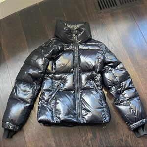 Black SAM girl puffer coat